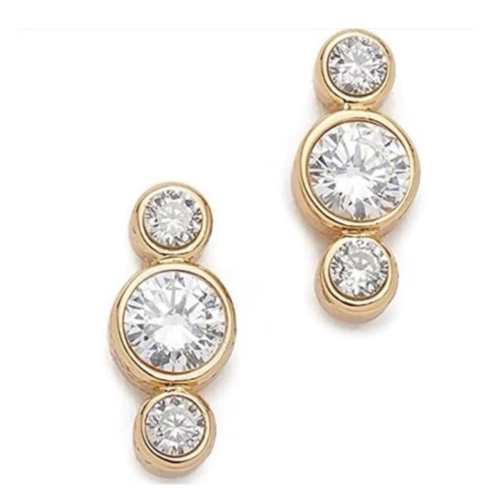 Kate Spade bright ideas round linear stud earrings gold-tone - Picture 8 of 8